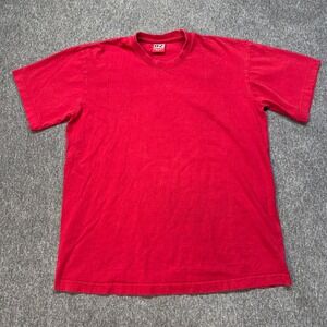 Dream USA Heavy Cotton T-Shirt Mens Large Red Short Sleeve‎ Crewneck Streetwear